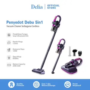 Penyedot Debu Serbaguna Cordless 5in1 Vacum Cleaner Penghilang Tungau Portable Pembersih Debu Rumah - SK-002
