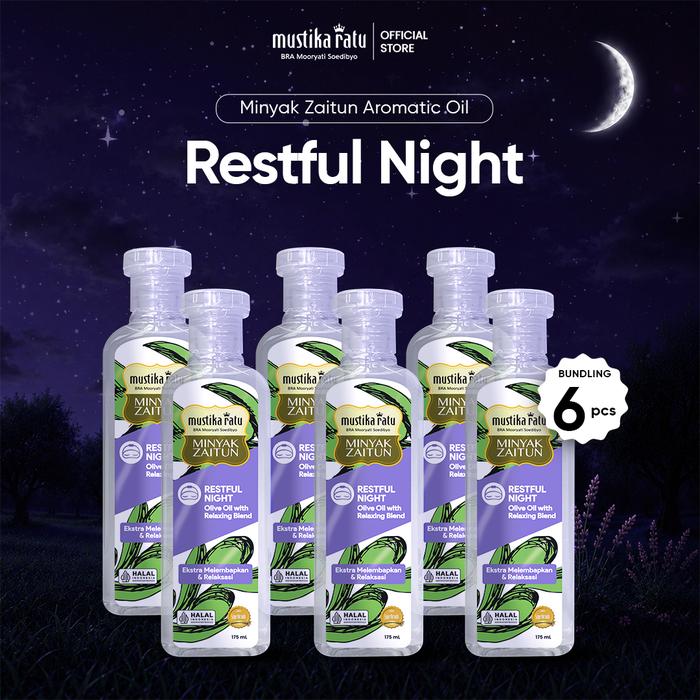 Gambar [Mustika Ratu] Bundle 6 pcs Minyak Zaitun Restful Night 175 ml dari mustikaratuid Kota Administrasi Jakarta Barat Tokopedia