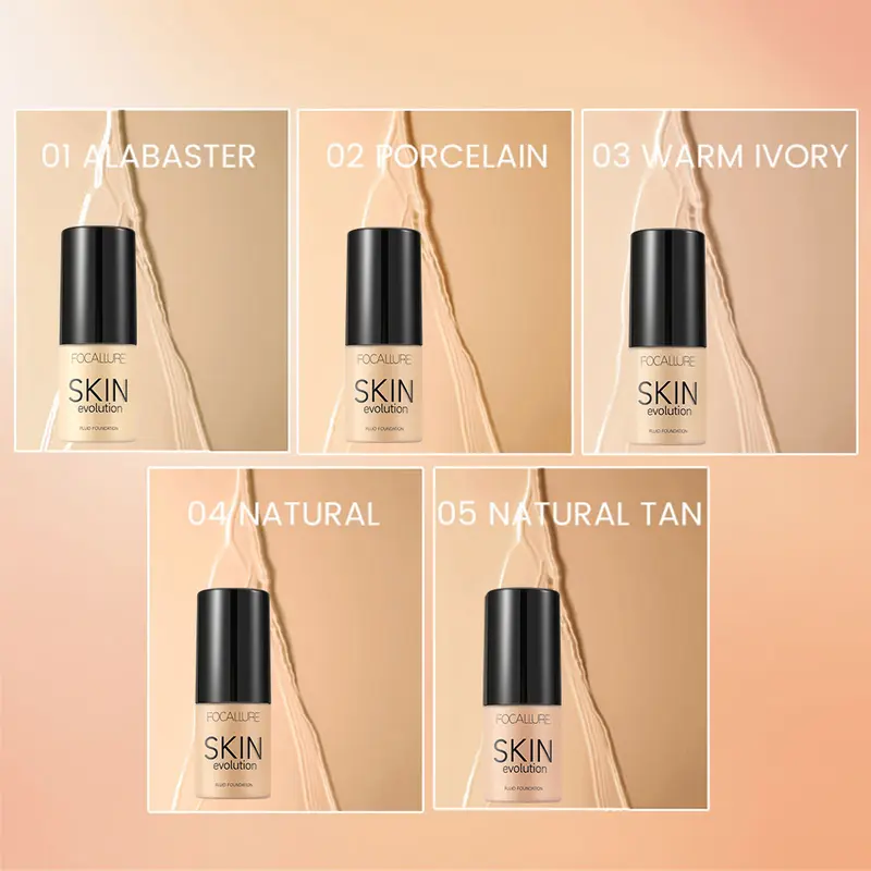 [Ramadhan Set] FOCALLURE 7PCS Makeup Set Foundation & Loose Powder & Skin-Fit Primer & Setting Spray & 3-in-1 Facial Shaping Palette & Free Lip Tint 2
