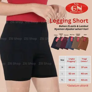 GOLDEN NICK Legging Short Celana Pendek wanita
