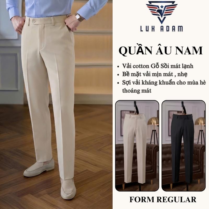 Quần Âu Nam Cao Cấp chất vải Gỗ Sồi Cotton tự nhiên mềm , mịn , mát lạnh mặc