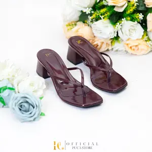 Puca Sandal Heels Wanita Blaccky SL61 Sendal Hak 5cm Antiselip jepitwanita