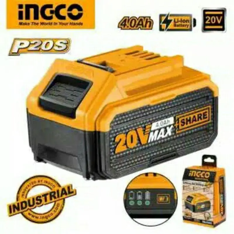 INGCO 20 Volt FBLI-2002 Baterai Lithium Ion Cordless 4.0 AH