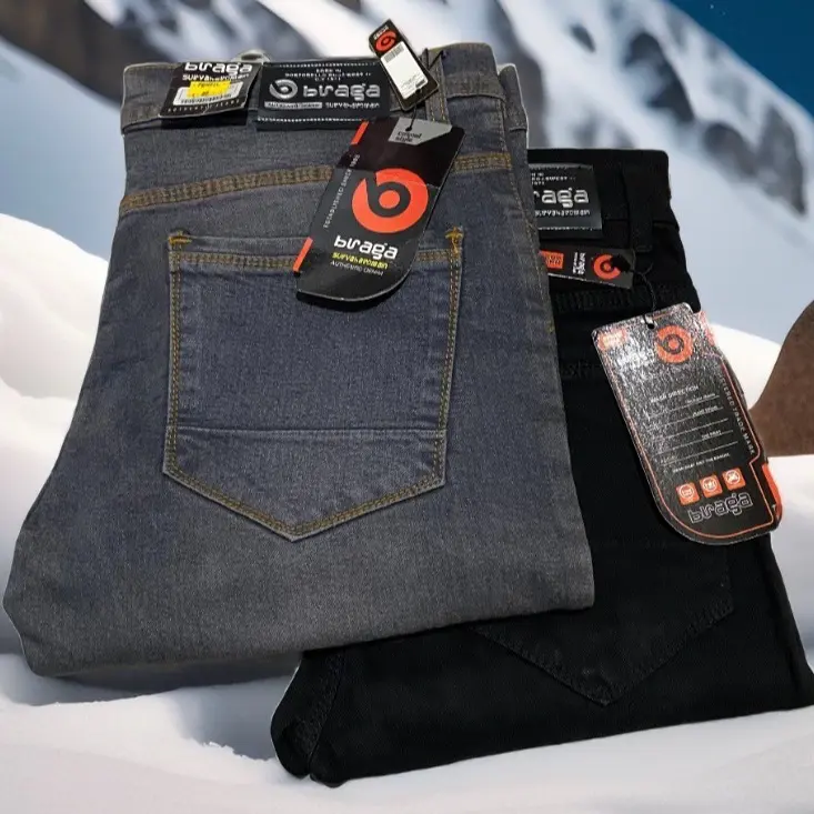 paket hemat belli 1 dapat 2pcs elana pensil braga fashion slimfit  size 27-38 Jeans Pria Panjang Denim Melar Celana 1