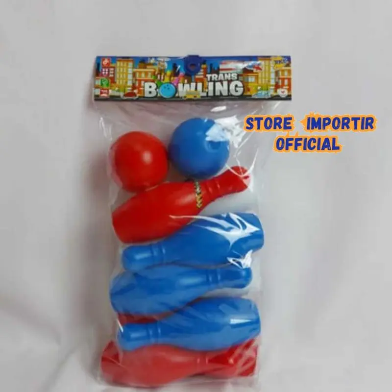 Mainan Bowling Edukasi Olahraga 10 Pcs Pin dan 10 DIY Stickers dengan 2 Bola RKC 04021 2 Bahan Plastik - Toys 4