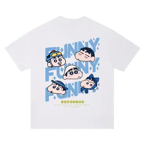 Kaos Bermotif Kartun Lengan Pendek 100% Katun Longgar Kebesaran Atasan Kasual Serbaguna Pakaian Pasangan Untuk Pria Dan Wanita T- shirts boxy simpel xl t-shirt Kaos Pria Distro unsiex 3xl t-shirt bisa dicuci dengan mesin ​int:m t-shirt