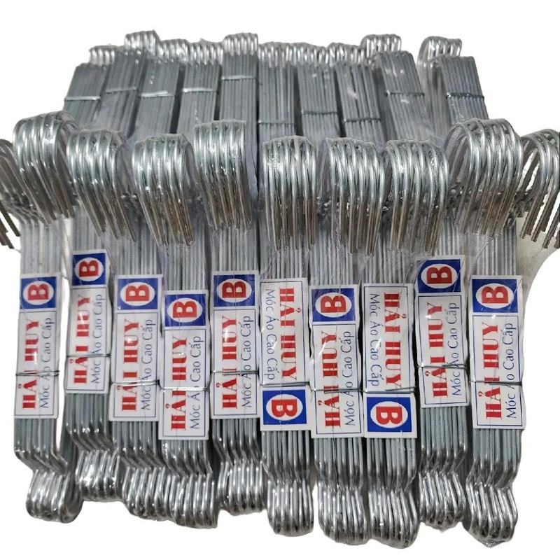 Giá Xưởng- MÓC MỎNG NGẮN .Combo 100 Móc B Cao Cấp Hải Huy-Việt Hưng chuyên dùng phơi quần áo người lớn nhẹ đồ thun đồ bộ Độ dài 38cm dày 2.8mm nặng 1kg7
