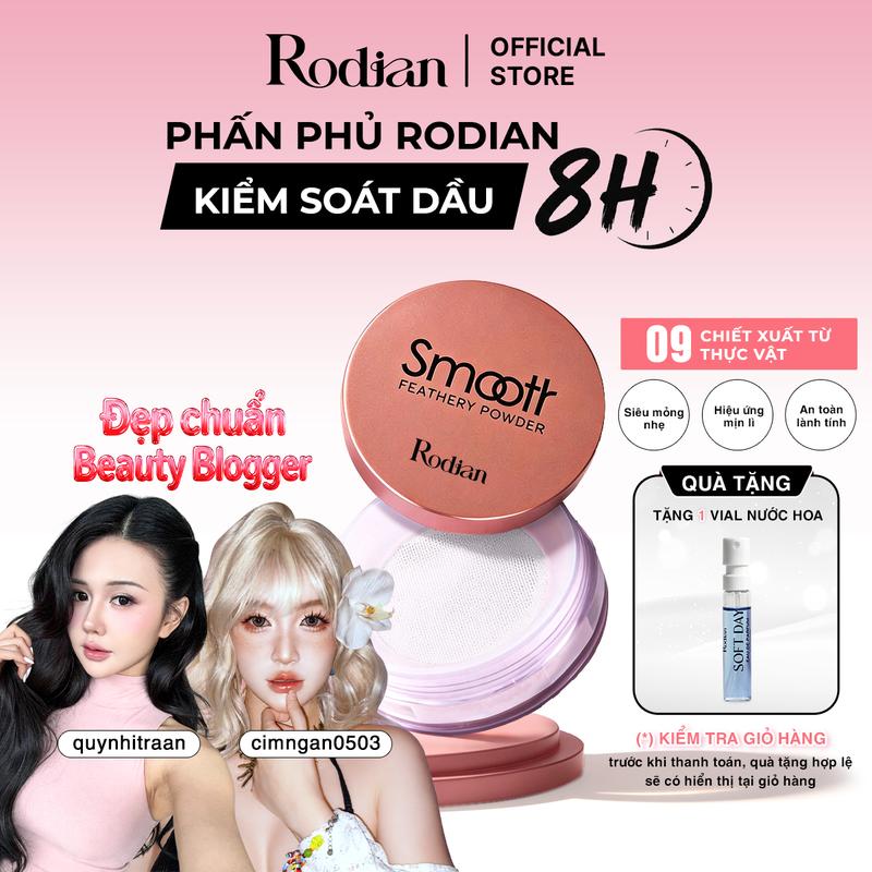 Phấn Phủ Kiềm Dầu Rodian Smooth Feathery Powder Chống Thấm Nước Che Phủ Bóng…