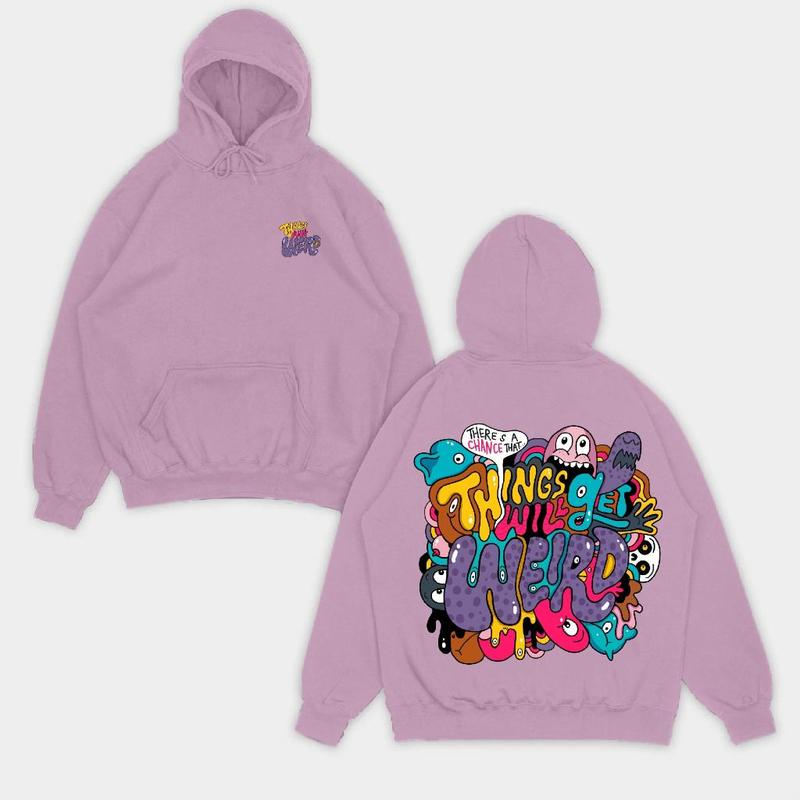SWEATER POLOS Hoodie Jumper THINGS WILL WEIRD ( Sablon Depan Belakang ) Size M-XXL ( Pria & Wanita ) 4