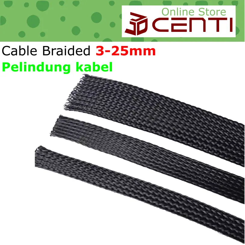 Pelindung kabel 3mm 4mm 6mm 8mm 10mm 16mm 20mm 25mm Braided Wire Mesh Cable PET Gland Sleeve 1 meter