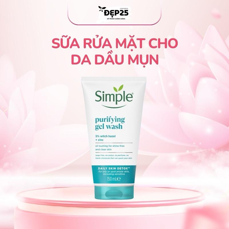   CHÍNH HÃNG 150ML   2TYP Sửa Rửa Mặt Simple Xanh Dương Cho Da Dầu Mụn sua ruam Làm Đẹp Da Skincare combo sữa 