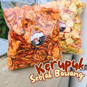 seblak kerupuk bawang sultan original pedas 250gram 500gram 1kg xtra daun jeruk