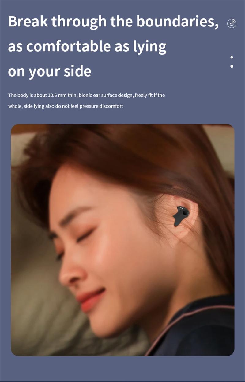 Product Introduction of Invisible Sleep Wireless Earphone TWS Bluetooth 5.3 Headphones Hidden Earbuds IPX5 Waterproof Noise Reduction Sports Headset Audio Device Electronic 21