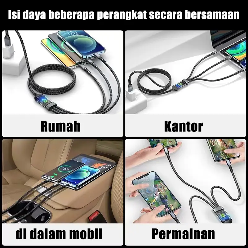 3IN1 KABEL DATA FAST CHARGING 1M/2M ALL TIPE 1