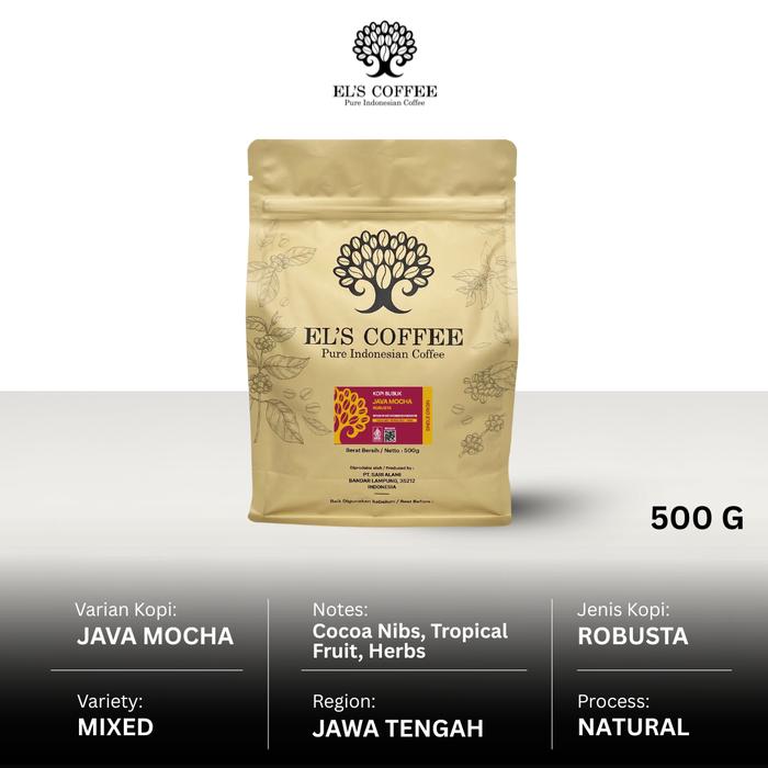 Gambar Kopi Robusta EL'S COFFEE JAVA MOCHA 500GR dari El's Coffee Kota Bandar Lampung Tokopedia