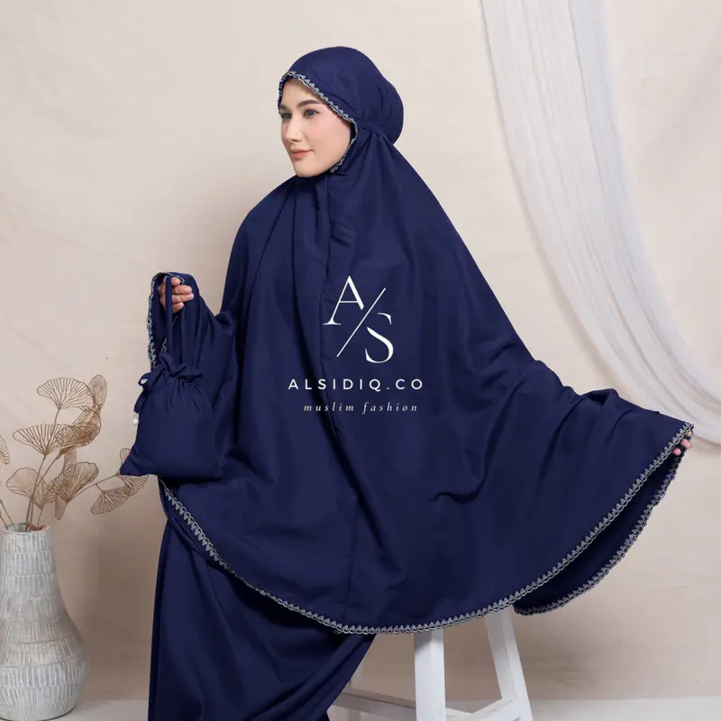 Mukena Dewasa Travelling 2in1 Zayna Resleting Pouch Mini 8