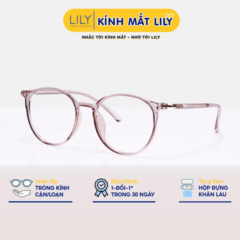 513 - Gọng kính tròn nam nữ LILYEYEWEAR chất liệu nhựa dẻo cao cấp chắc chắn kiểu dáng hiện đai màu sắc thanh lịch thời trang