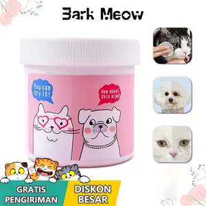 Tisu Basah Pembersih Mata Kucing Anjing Moisturizing Tanpa Alkohol & Tisu Basah Mata Kucing Anjing dengan Ekstrak Lidah Buaya Lembut.