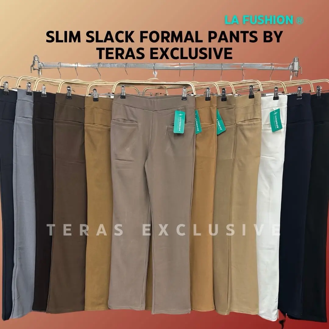 SLIM SLACK FORMAL PANTS (3388) by TERAS EXCLUSIVE slack formal office wear