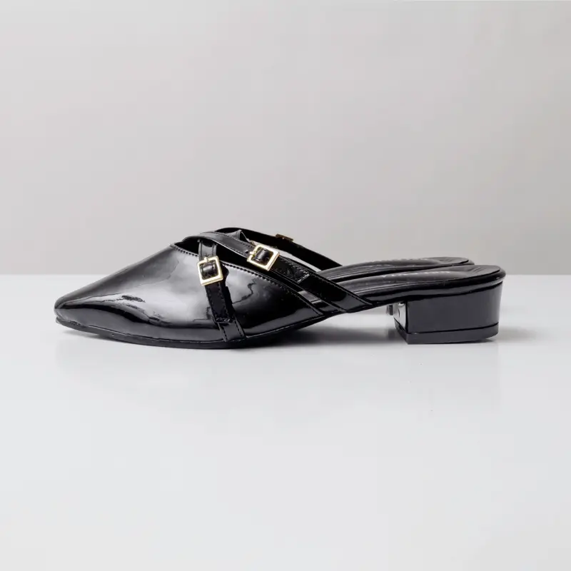 BELEVIA | Shiny Sandal Mules | Sandal Wanita Shoes 5