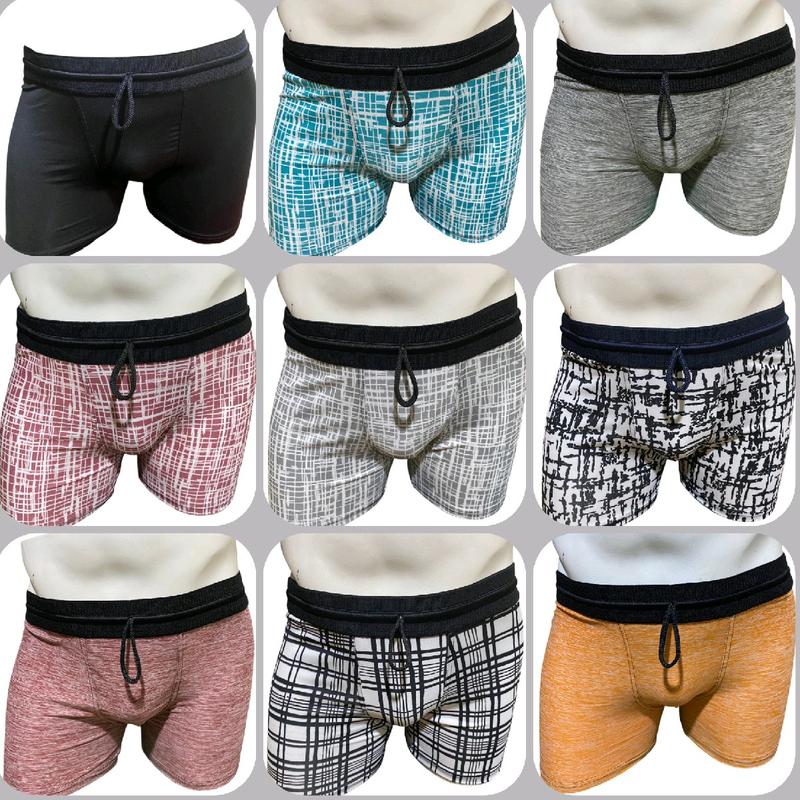 PAKET USAHA 3lsn Celana Dalam Boxer Pria CD BOXER  Kekinian Motif Katun Cowok Remaja Dewasa 3
