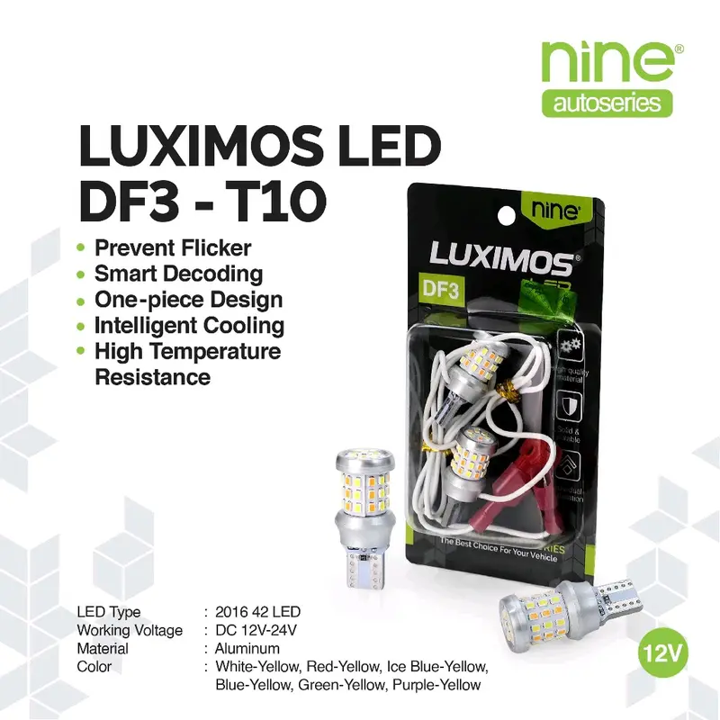 NEW PRODAK NINE T10 DF2 2 MODE 48 LED DAN DF3 42 LED PAKET SEIN DAN SENJA +FLASHER MOTOR BEBEK MATIK DAN MOTOR LAINNYA 7
