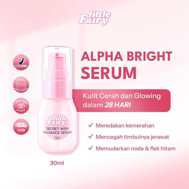 LITTLE FAIRY Secret Wish Radiance Serum Niacinamide Brightening hitam Essence  30mI 1