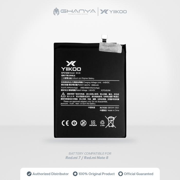 Gambar YIIKOO Baterai Mi BN46 7 / Note 8 Real Capacity Battery BN 46 Double Power Dual IC Protection Batre Batrai dari ghanya Kab. Tangerang Tokopedia