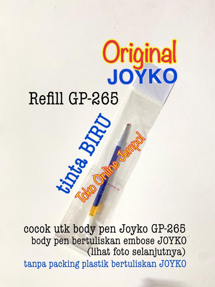 Gambar REFILL isi ulang BIRU pulpen JOYKO GP265 blue tinta isi ulang pen GP-265 GPR267 GP 265 blue ink ATK1612JK dari Toko Online Jempol Kota Administrasi Jakarta Pusat Tokopedia