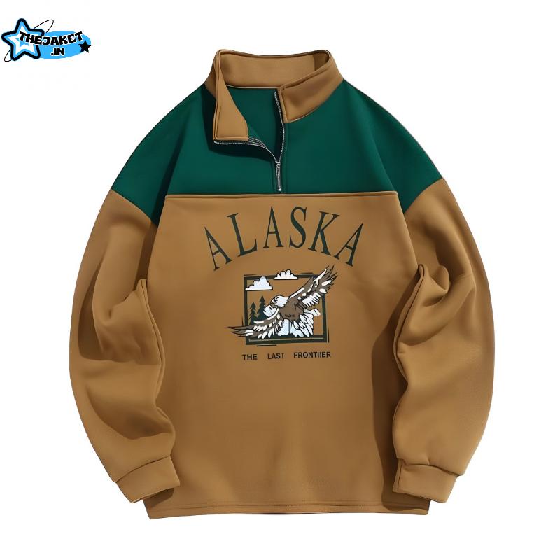 (BISA COD) Sweater Halfzip Pria Fullprint Rubgy Vintage Unisex - Hoodie, Zipper - Tebal, Crewneck 1