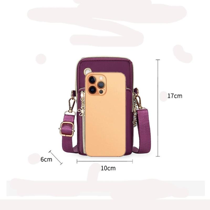 Túi Đựng Điện Thoại Mini, Cầm Tay, Chất Liệu Oxford, Nhiều Tầng, Chống Thấm Nước, Thích Hợp Đi Du Lịch, Túi Đeo Chéo, Túi Xách, Có Khóa Kéo, Thích Hợp Cho Thể Thao, Túi Đeo Cánh Tay 2