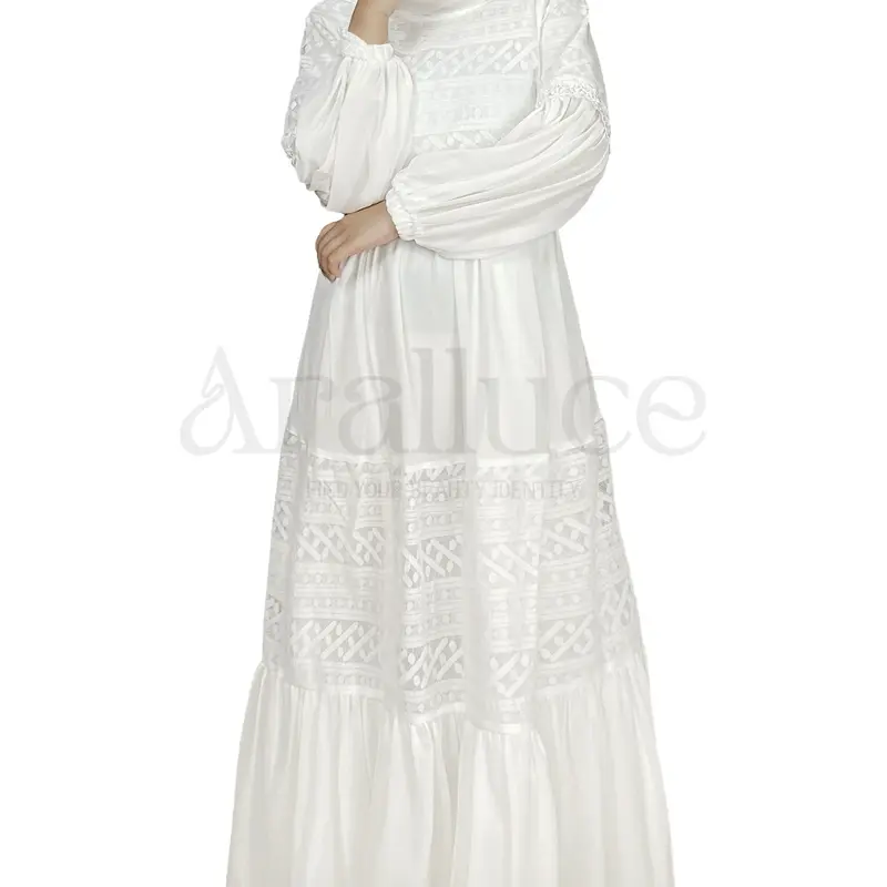 Size Chart UKURAN = LD (lingkar dada) - PB (panjang baju) M = 98-100CM - 138CM L = 102-104CM - 138CM XL = 110-112CM - 138CM XXL = 118-120CM - 138CM Toleransi ukuran 1-2cm / SIZE Gamis Muslim Ceruty Dalaman 1
