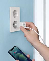 Gambar Anker Wall Charger Adaptor for iPhone 17 16 15 Series 45W 30W 20W Ice-Cooled GaN PD USB Fast Charging - 20W1P CUBE  WHT dari Anker Indonesia Kota Administrasi Jakarta Utara 5 Tokopedia