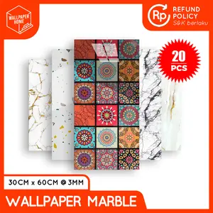 [ISI 20 PCS] Stiker Vinyl Marbel Granit 30 x 60 cm untuk Dinding dan Lantai - Pvc