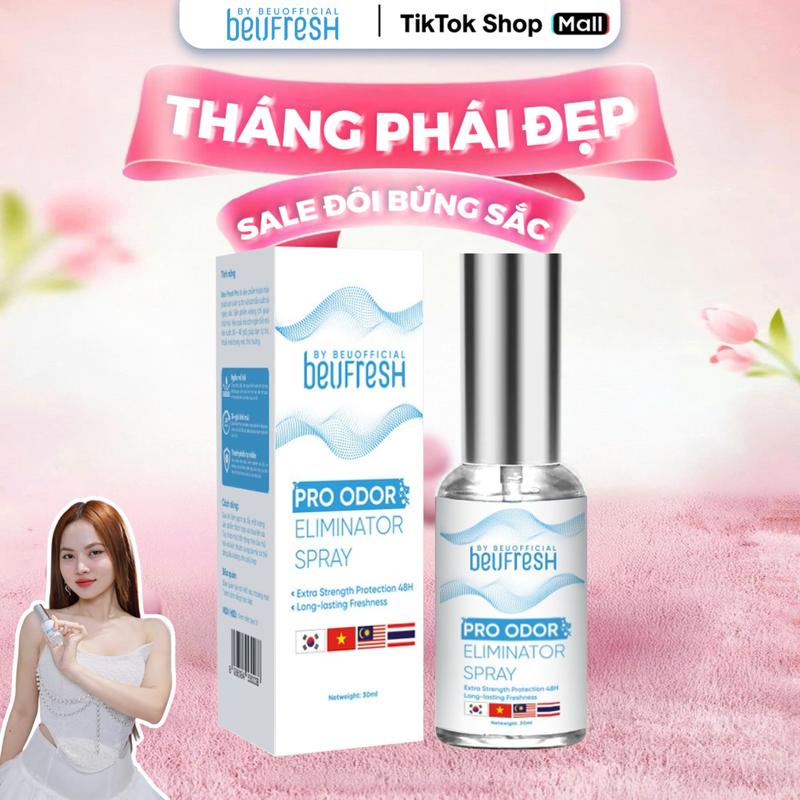[LIVE SIÊU RẺ_CHÍNH HÃNG] - XNL801 BEUFRESH PRO Xịt Khử Mùi Toàn Thân Nam Nữ, Cảm Giác Dễ Chịu, Hỗ Trợ Giảm Thiểu Mồ Hôi Chăm Sóc Da Cho Nam Nữ, beufresh xịt không ố vàng nách lăn