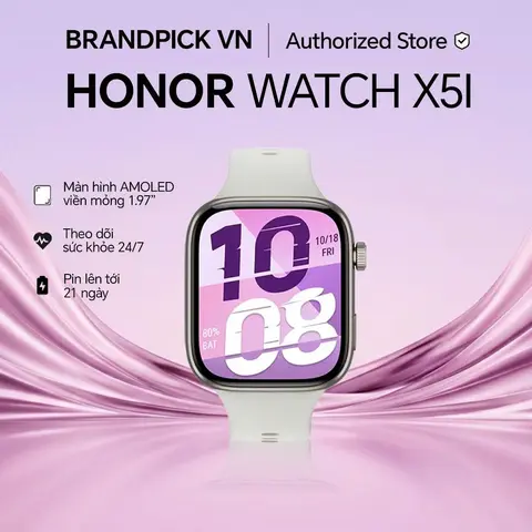 HONOR WATCH X5i - Đồng hồ thông minh HONOR WATCH X5i | Theo dõi sức khỏe | PIN lên đến 21 ngày | Phiên bản màu trắng