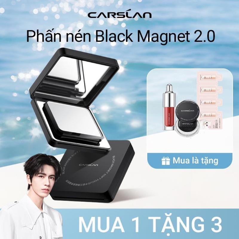 Ngoc Trinh Carslan Phấn nén Black Magnet phiên bản mới 2.0,Kháng nước và mồ hôi cao 8g Mua 1 Tặng 3 Phấn phủ Black Magnet mini*1+son tint mini*1+Set kem nền mini 4g*1