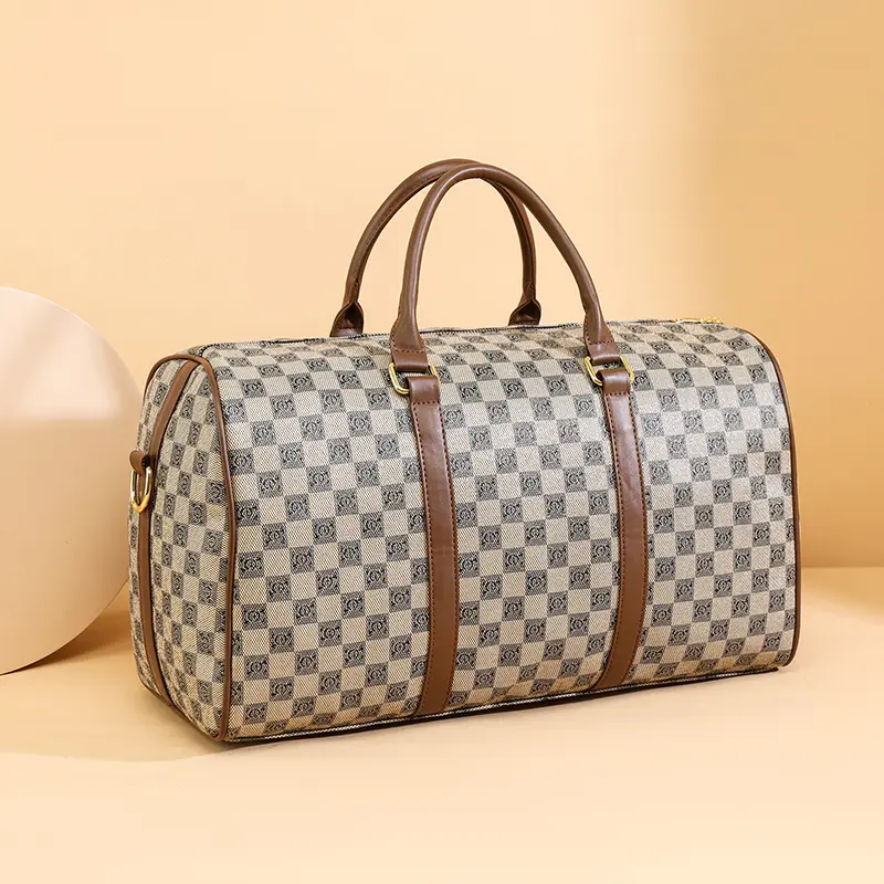 Tas Travel Baru 2024 Tas Travel dengan Volume Rambut Kotak-kotak Tas Selempang Satu Bahu Komute P209020 4