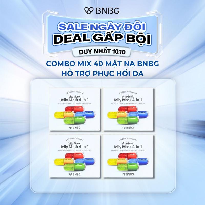 (Live) Combo 40 Mặt Nạ BNBG Mix Hỗ Trợ Phục Hồi Da BNBG Vita Genic Jelly Mask 30mlx40