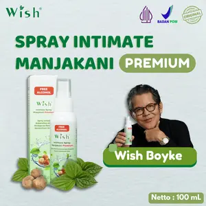 Spray Intimate Manjakani Premium by Wish Boyke 100mL - Spray pembersih kewanitaan feminine hygiene membersihkan