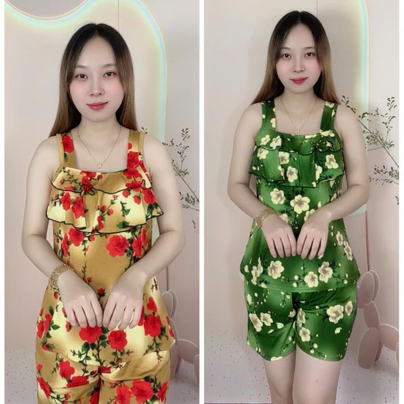   MỚI Đồ bộ nữ quần ĐÙI thun aty KIỂU 2 BÈO  CÓ TÚI  mặc nhà mát mẻ 38kg đến 70kg 