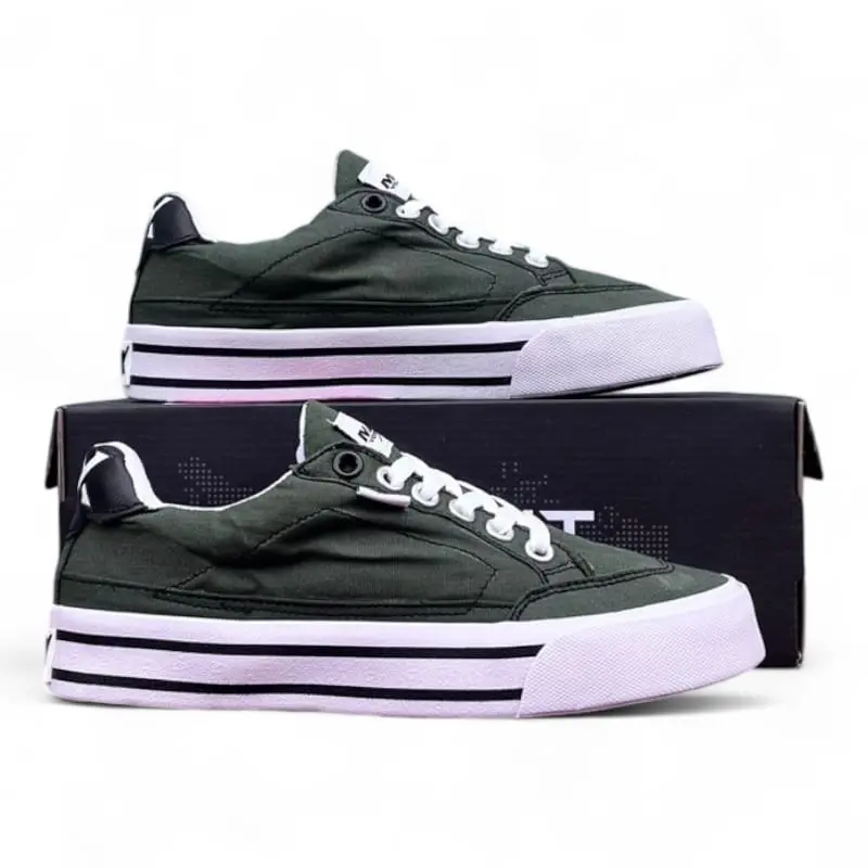 Casual Pria dan Wanita Maxvorent Hijau Army Terlaris untuk Kerja Kasual - Putih, Shoes sneakers saba veron low pro  ice    gemuk compass  gazelle  raingel big max Hitam Karet hi sepatu cowok