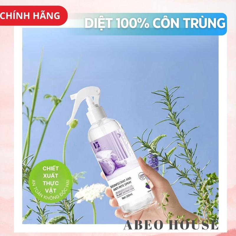   ABEO HOUSE  Xịt Thơm Và Khử Côn Trùng,Chăn Màn Quần Áo Đánh Bay Mọi Vi Khuẩn Diệt Bọ Ve Mạt Bụi Giặt Khô Nệm Giường Quần Áo Sạch Sẽ 300ml Làm Sạch 