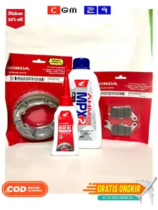 ( PAKET HEMAT 4 PRODUK ) - MPX2 HONDA MATIC 0.8ML + OLI GEAR GARDAN AHM+ KAMPAS DEPAN KVB + KAMPAS REM BELAKANG 43130-KZL-930