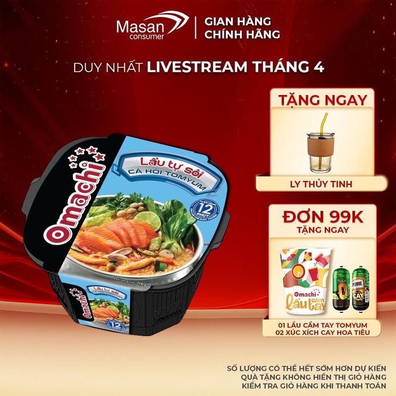 Omachi lẩu tự sôi cá hồi tomyum 119gr