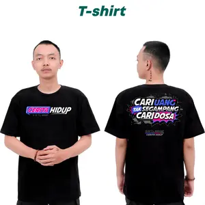 KAOS CERITA HIDUP ceri uang tak segampang cari dosa V1 KATUN 24S lengan pendek nyaman