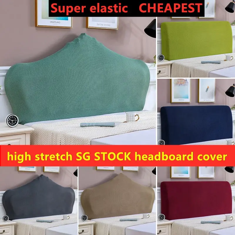 Single/Queen/King/Super King sizes Headboard Cover Slipcovers High Elastic velvet head board cover scratch proof bed cover