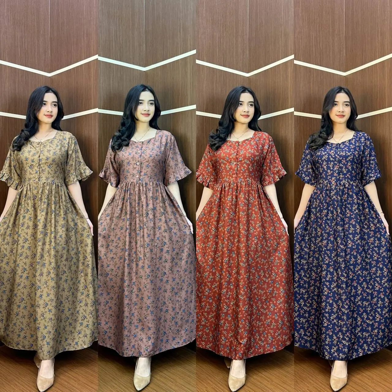 Permata Midi Dress Rayon Busui by Permata Collection