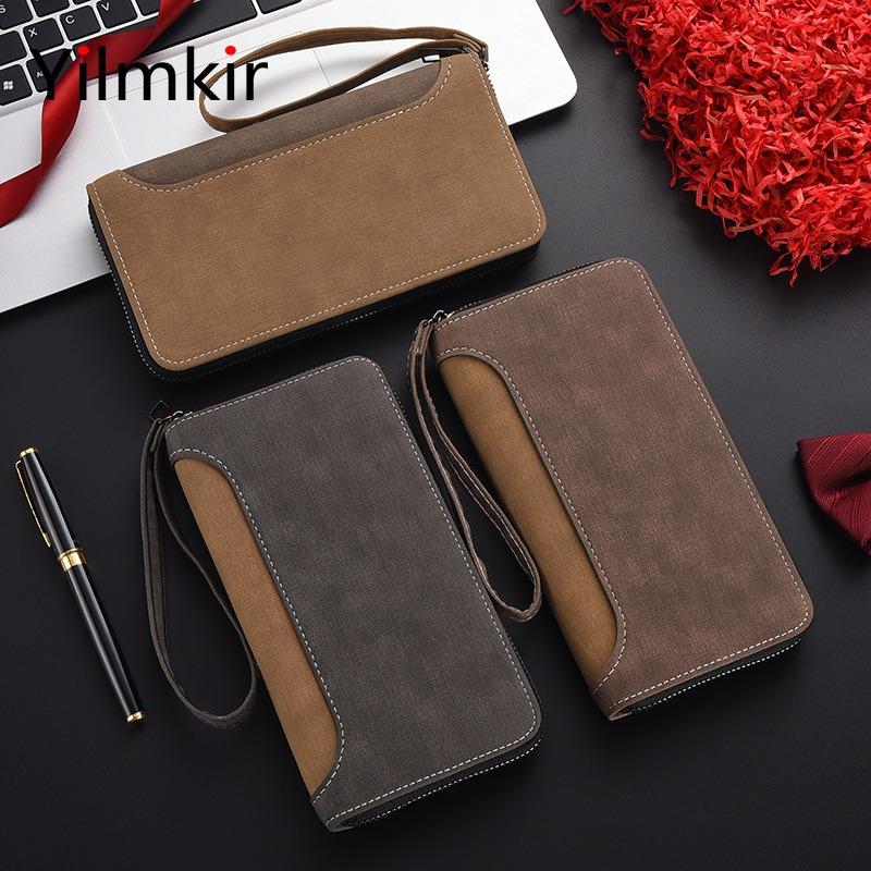 Ví Dài Nam, Phong Cách Cổ Điển Dây Kéo, Kết Cấu Lì Túi Xách Nhiều Ngăn, Chức Năng, Thích Hợp Cho Công Sở Và Đi Chơi, Có Thể Đựng Thẻ Và Điện Thoại, Ví