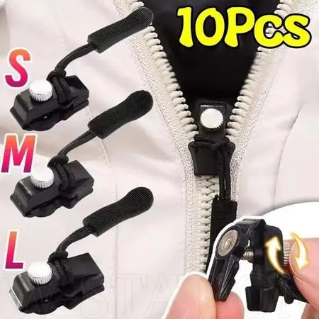 10pcs Universal Instant Zipper ZIPPER JAKET WATERPROOF/ANTI AIR / KEPALA RESLETING PATAH /AKSESORIS TAS Ritsleting Pengganti Zipper